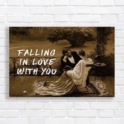 Romantic vintage couple sepia - couple,