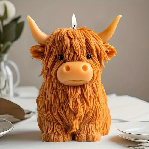 Highland cow silicone candle - cow,