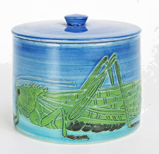 SALLY TUFFIN LARGE CRICKET AND GRASSHOPPER JAR L/E  PERFECT CONDITION