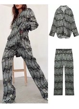 BNWT Zara woman Green Printed