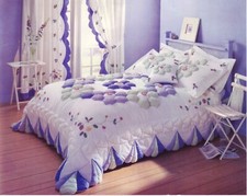 Lilac Green Blue 3D throw and