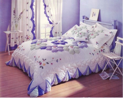 Lilac green blue throw - blue, 3d