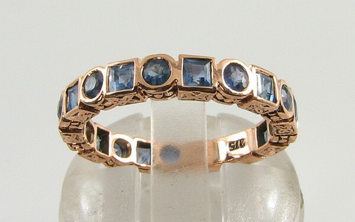 9ct rose gold sapphire full - 9ct,