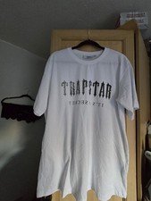 Trapstar Men's T-Shirt Genuine Cotton Large White Short Sleeve Round Neck Logo L