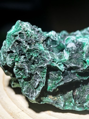 Natural raw fibrous - natural, malachite