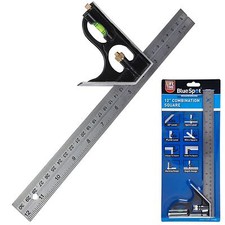 BlueSpot 300mm Adjustable Engineers Combination Try Square Right Angle Ruler 12"