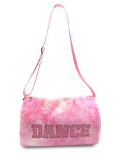 Capezio Faux Fur Duffle Childs Dance Barrel Bag Pink B286