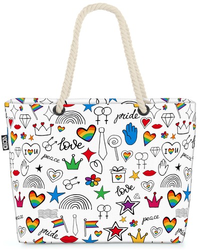 Pride graphic rainbow beach - graphic,