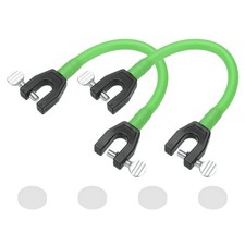 Ski Tip Connector, Snowboard Clip Ski Training Aid 2 Pcs &Light Green