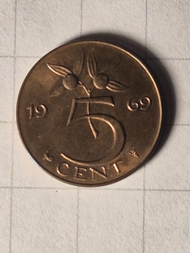 1969 cents coin netherlands - coin,