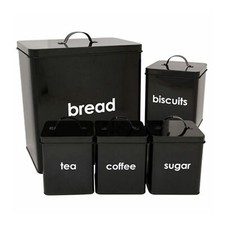 5pc Kitchen Set Bread Bin Tea