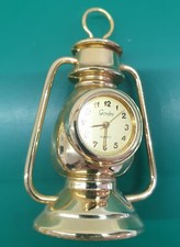 Vintage Collectable liberty Minature Brass Novelty Lantern Ornamental Clock