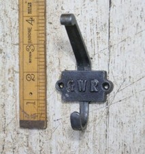 GWR  Cast Iron Double Coat Hook Antique Style Rustic Industrial  Railway