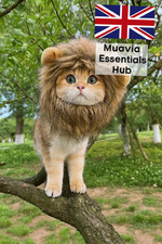 Funny Pet Lion Mane Wig Costume Hat for Cat Dog Fancy Dress Cosplay Outfit UK