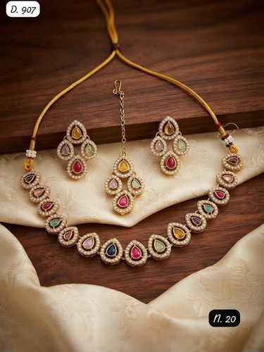 Multi stone necklace set with - necklace,
