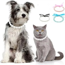 Adjustable Pet Pearl Necklace