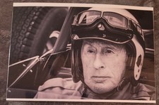 JACKIE STEWART F1 DRIVER RARE B/W LAMINATED PHOTO GIFT A6  SECRET SANTA GIFT £5
