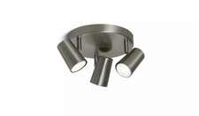 Argos Home Spotlight 3 Light Plate - Brushed Chrome