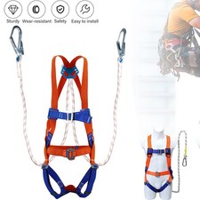Safety Belt with Lanyard Work Protection Harness Tree Climbing Fall Arrest Kit