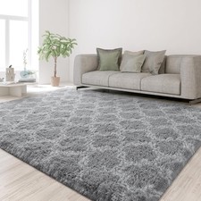 Fluffy Rugs Large Shaggy Rug Bedroom Living Room Anti Slip Soft Carpet Floor Mat