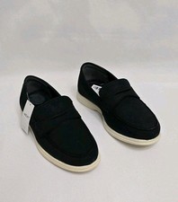 Next Younger Boys Real Leather Dark Blue Ortholite Loafers - UK Size 11 EUR 29