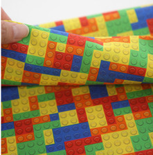 Vivid Lego Block Patterned