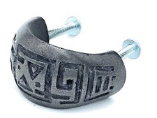ETHNIC GRIP HANDLES 30mm cast iron hyroglific cupboard cabinet drawer knob (465)