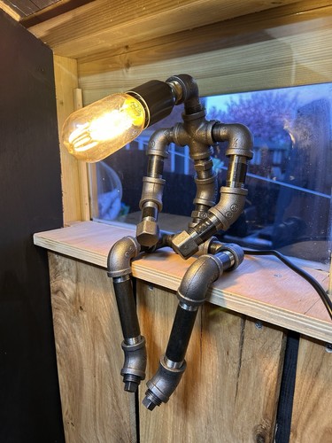 Steampunk thinking man lamp - steampunk,