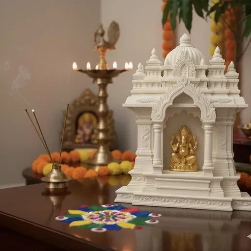 Handcrafted hindu home temple - handcrafted,