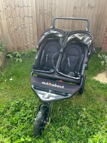 Out about double pushchair - double,