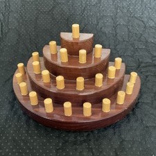 Quality Wooden Thimble Stand - for 24 Thimbles. Wall Or Shelf Mount