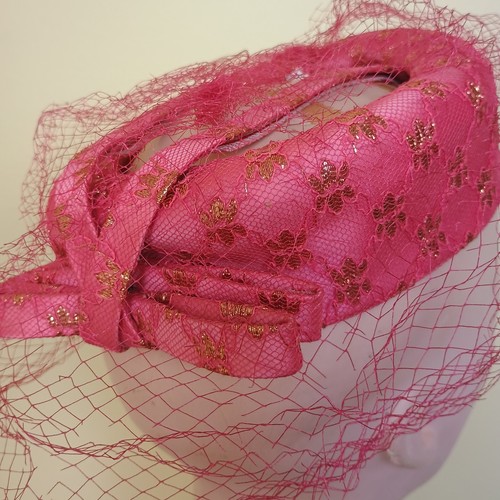 Vintage 60s hot pink - vintage, gold