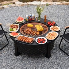 Large fire pit table metal - large,