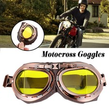 Pilot Retro Motorbike Motorcycle Goggles Flying Scooter Aviator Helmet Glasses