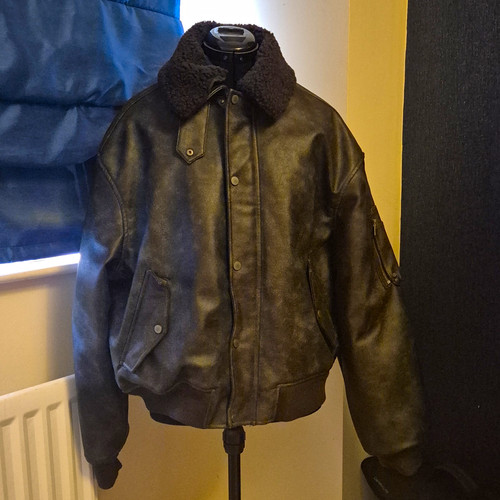 Zara men black faux leather - men's,