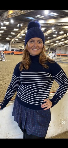 Bnwt navy white striped - navy,