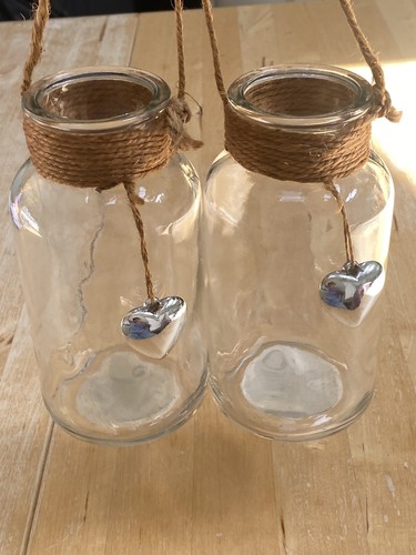 Pair hanging glass - glass, tea