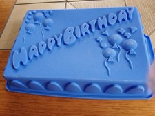 Silicone Birthday Cake Mould 12.5 X 8.5 Inch