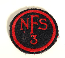 WW2 National Fire Service NFS 3 Cloth Badge *V.RARE