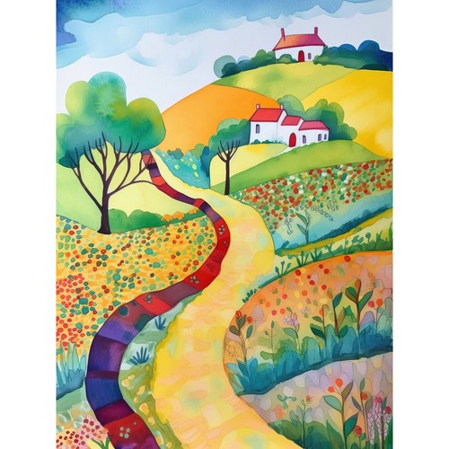 Countryside path spring modern - path,