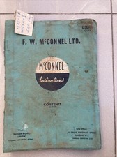 McConnel Power Arm  Ditch Cleaner Model U Operators & Parts Manual Suit Fordson