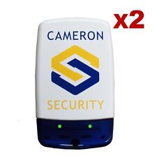 Dummy/Decoy Alarm Bell Box, dual Flashing LEDs & printed logo - Twin Pack, (C)