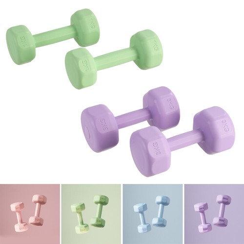 Pair vinyl dumbbells - of,