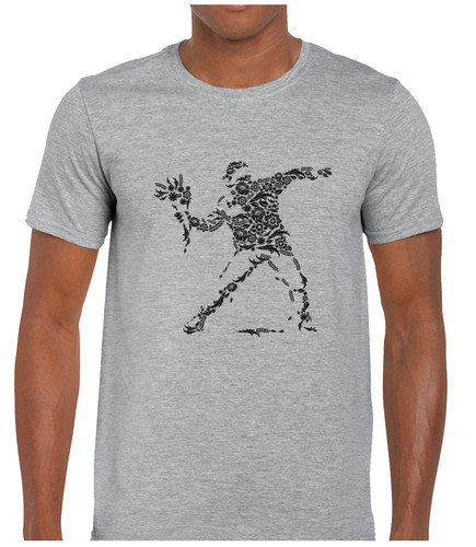 Flower hooligan banksy mens - hooligan, t