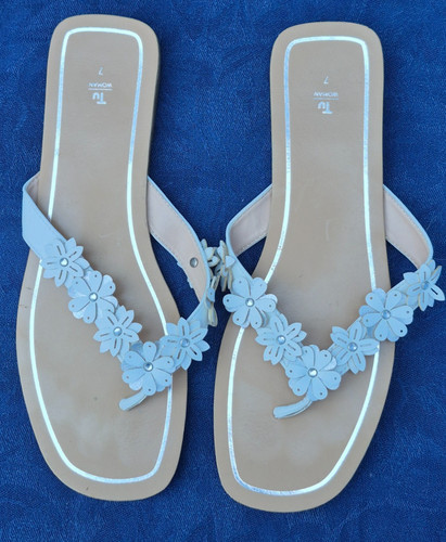 Women white toe post - tu,