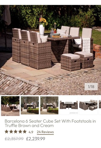 Rattan direct seater cube - direct, 6