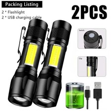 2PCS 2000LM USB Rechargeable