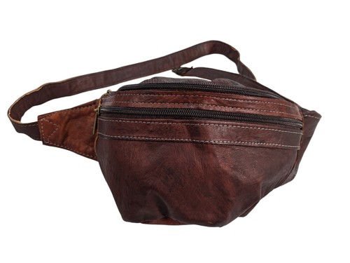Organic leather bum - bag, fanny