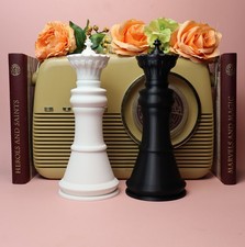 Single Large King Chess Pieces Ornament In Black Or White : Chess Gifts 