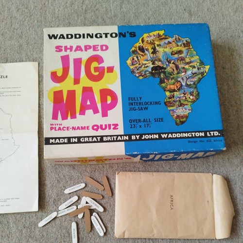 Vintage waddingtons jig map - waddingtons,